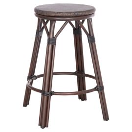 ΣΚΑΜΠΟ ΑΛΟΥΜΙΝΙΟΥ ΜΕΣ.ΥΨΟΥΣ CHINO HM6286.01 BAMBOO LOOK & TEXTILENE ΚΑΦΕ 43x43x65Υεκ |  Σκαμπώ κήπου στο espiti