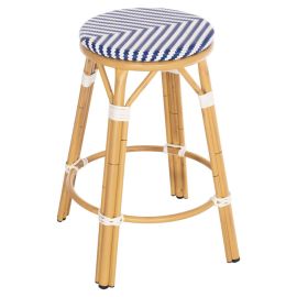 ΣΚΑΜΠΟ ΑΛΟΥΜΙΝΙΟΥ ΜΕΣ.ΥΨΟΥΣ CHINO HM6286.05 BAMBOO LOOK & TEXTILENE ΜΠΛΕ 43x43x65Υεκ |  Σκαμπώ κήπου στο espiti