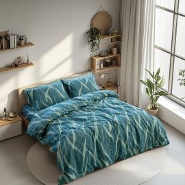 Beauty Home Σετ πάπλωμα μονό Glory Art 12378 160x230 Πετρόλ       |  Παπλώματα Μονά στο espiti