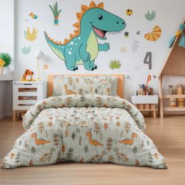 Beauty Home Σετ παπλωματοθήκη μονή Candy Art 6326 170x250 Λαδί       |  Παπλωματοθήκες Παιδικές στο espiti