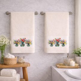 Πετσέτες Σετ 2 τεμ. Προσώπου Blossom Ecru Astron Italy |  Σετ Πετσέτες στο espiti