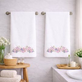 Πετσέτες Σετ 2 τεμ. Προσώπου  Violet White Astron Italy |  Σετ Πετσέτες στο espiti