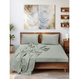 Σεντόνι SLEEK MINT 240 x 260 εκ. MADI |  Μονόχρωμα Υπέρδιπλα στο espiti