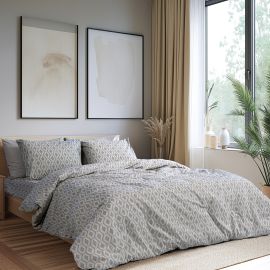 Beauty Home Σετ παπλωματοθήκη μονή Moments Art 12563 170x250 Γκρι       |  Παπλωματοθήκες Μονές στο espiti