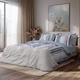 Beauty Home Σετ σεντόνια King size Moments Art 12571 270x260 Λαδί,Σιέλ       |  Σεντόνια Υπέρδιπλα / King Size στο espiti