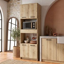 Ντουλάπι κουζίνας - μπάνιου Alvento Megapap χρώμα sapphire oak 60x42x180εκ. |  Ντουλάπια στο espiti