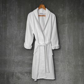 Beauty Home Μπουρνούζι πικέ/πετσετέ Curve Art Ε3071 100% Cotton Pennie 450gsm Large Λευκό       |  Μπάνιο στο espiti