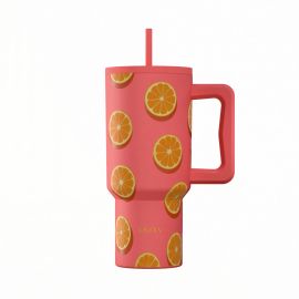 ESTIA ΘΕΡΜΟΣ STRAW TUMBLER XL SAVE THE AEGEAN 900ml ORANGE POP - 01-41595 Estia |  Θερμός & Αξεσουάρ στο espiti