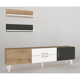Σύνθετο ArteLibre OREGON Sapphire/Ανθρακί/Μπεζ Μοριοσανίδα 160x32x45cm 14410171 ArteLibre |  Συνθέσεις σαλονιού στο espiti