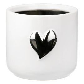  Planter Heart Motif Κεραμικό Λευκό D8X9Cm D8X9Cm 05161493 ArteLibre |  Βάζα στο espiti