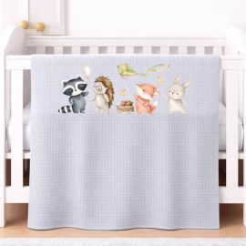 Βρεφική Κουβέρτα Πικέ Κούνιας 110 Χ 140 Light Grey Astron Italy |  Βρεφικές Κουβέρτες στο espiti