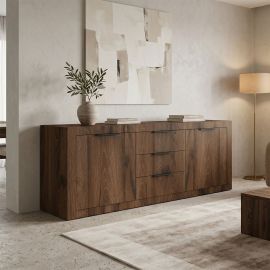 Μπουφές Doha pakoworld καρυδί με oak 180x45x80.5εκ |  Μπουφέδες στο espiti
