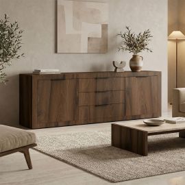 Μπουφές Doha pakoworld καρυδί με oak 210x45x80.5εκ |  Μπουφέδες στο espiti