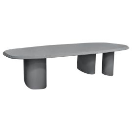 ΤΡΑΠΕΖΙ ΤΡΑΠΕΖΑΡΙΑΣ FIBER CEMENT ΟΒΑΛ GLEN HM6598.01 ΓΚΡΙ 260x95x75Υεκ |  Τραπέζια κήπου στο espiti