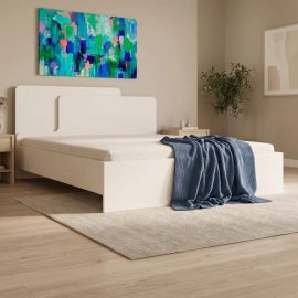 Κρεβάτι διπλό Lucabel pakoworld κρεμ 160x200εκ |  Κρεβάτια στο espiti