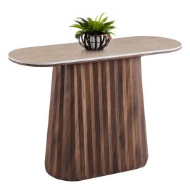 ΚΟΝΣΟΛΑ WALDEN HM18439 ΚΕΡΑΜΙΚΟ TOP ΤΡΑΒΕΡΤΙΝΑ--MDF ΒΑΣΗ ΚΑΡΥΔΙ 120x40x76Υεκ |  Μπουφέδες στο espiti