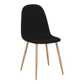 Καρέκλα Vela 43.5x52x89cm Μαυρη με Ξύλινα Πόδια AlphaB2B |  Καρέκλες στο espiti