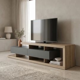 Έπιπλο τηλεόρασης Arbero pakoworld ανθρακί-sonoma 198x40x45εκ |  Έπιπλα τηλεόρασης στο espiti