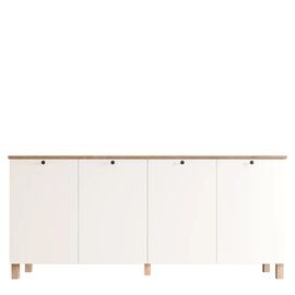 Μπουφές ArteLibre BALDER Λευκό/Φυσικό Μοριοσανίδα 180x42.1x80cm 15350200 ArteLibre |  Μπουφέδες στο espiti