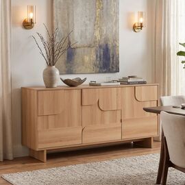 Μπουφές Jenfia pakoworld mdf σε φυσική απόχρωση 150x39x75,5εκ |  Μπουφέδες στο espiti
