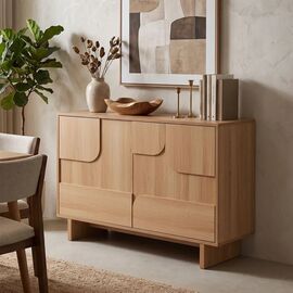 Μπουφές Jenfia pakoworld mdf σε φυσική απόχρωση 101,2x39x75,5εκ |  Μπουφέδες στο espiti