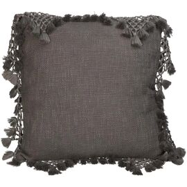 Μαξιλάρι ArteLibre Με Φούντες Γκρι Βαμβακερό 45x45cm 05150345 ArteLibre |  Μαξιλάρια διακοσμητικά στο espiti
