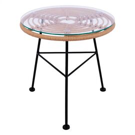 ΤΡΑΠΕΖΙ ΜΕΤΑΛΛΙΚΟ ALLEGRA HM5459 ΜΕ WICKER ΜΠΕΖ ΚΑΙ ΓΥΑΛΙ Φ45Χ46Υεκ. |  Τραπέζια κήπου στο espiti