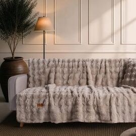 Ριχτάρι Αντιολισθητικό  Haaland 02 Beige - Μονοθέσιο 180x150cm 52019496 Teoran |  Ριχτάρια στο espiti