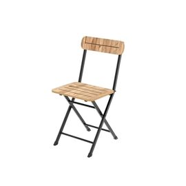 Stewehome Πτυσσόμενη καρέκλα μεταλλική δρυς 40x35x80 cm 957679 |  Πολυθρόνες κήπου στο espiti
