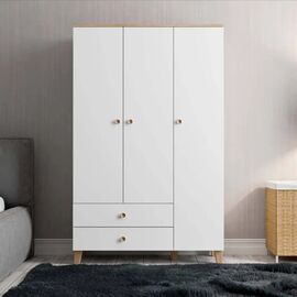 Stewehome Ντουλάπα Ρούχων 3 Πόρτες &amp; 2 Συρτάρια 120x47x181.8 cm 525365 |  Ντουλάπες ρούχων στο espiti