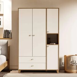 Stewehome Ντουλάπα Υφασμάτων με 5 Ράφια &amp; 2 Συρτάρια 120x45x181.8 cm 795935 |  Ντουλάπες ρούχων στο espiti