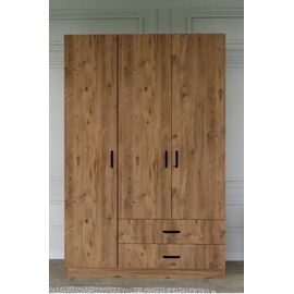Stewehome Ντουλάπα 3 Πόρτες με 2 Συρτάρια Καρύδι 120x45x180 cm 737918 |  Ντουλάπες ρούχων στο espiti