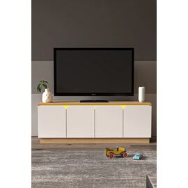 Stewehome Έπιπλο Τηλεόρασης με Φωτισμό LED Μελαμίνη -δρυς/κρεμ 150x41x53 cm 231683 |  Έπιπλα τηλεόρασης στο espiti