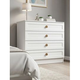 Stewehome Συρταριέρα BOHEM 4 Συρταριών Λευκή 89x84x44 cm 760872 |  Συρταριέρες -Κονσόλες στο espiti