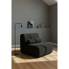 Stewehome Πολυθρόνα Luma με Ριγέ Ανάγλυφο Ύφασμα μαύρο 75x65x95 cm 788597 |  Πολυθρόνες σαλονιού στο espiti