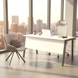 Stewehome Μοντέρνο λευκό γραφείο εργασίας 140x70x75 cm 537887 |  Γραφεία στο espiti