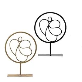 Beauty Home ΜΕΤΑΛΛΙΚΟ ΣΤΟΙΧΕΙΟ ΑΓΓΕΛΑΚΙ ΜΕ ΒΑΣΗ 38 cm  ΧΡΥΣΟ ΑΝΤΙΚΕ     |  Χριστουγεννιάτικα Διακοσμητικά στο espiti
