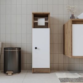 Stewehome Ντουλάπι Μπάνιου με Θήκη Χαρτιού Υγείας 25x21x82 cm 280553 |  Στήλες Μπάνιου στο espiti