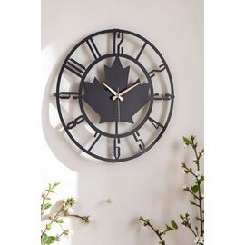 Stewehome Καναντα μπουνελα μεταλλικό ρολόι τοίχου μαύρο 50x50 cm 339360 |  Ρολόγια στο espiti