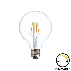 Λαμπτήρας LED G80 Bulb pakoworld dimmable 8W E27 2700K clear |  Φωτιστικά  στο espiti
