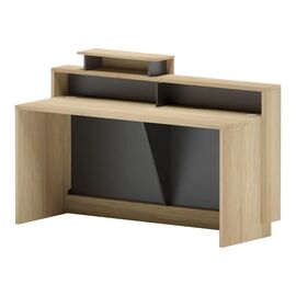 Γραφείο reception Lotus pakoworld σε φυσική-ανθρακί απόχρωση 160x60x105εκ |  Reception γραφείου στο espiti