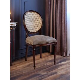 Stewehome Madalyon καρέκλα τραπεζαρίας καρυδί με πλάτη rattan 58x50x99 cm 291556 |  Καρέκλες στο espiti