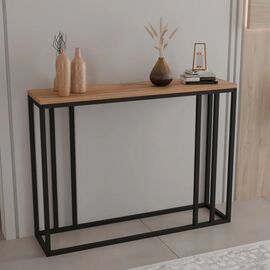 Κονσόλα Cansbia pakoworld oak με μαύρο μέταλλο 100x25x75εκ |  Συρταριέρες -Κονσόλες στο espiti