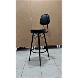 Stewehome Μπαρ σκαμπό με κάθισμα 55 cm για κουζίνα και νησίδα με μεταλλικό σκελετό και διακοσμητικό σχεδιασμό Μαύρο 86135735 |  Σκαμπώ μπαρ στο espiti