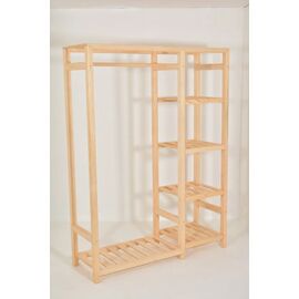 Stewehome Ανοιχτή ντουλάπα από ξύλο πεύκου Καφέ 150x45x45 cm 680090 |  Καλόγεροι -Κρεμάστρες στο espiti