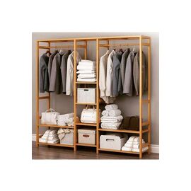 Stewehome Κρεμάστρα με πόδια από ξύλο Καφέ 140x151x151 cm 645396 |  Καλόγεροι -Κρεμάστρες στο espiti