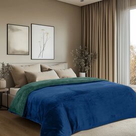 Beauty Home Παπλωματοθήκη υπέρδιπλη διπλής όψεως Art 11602 Jacquard fleece 700gsm Fiesta Plus 220x240 Μπλε,Πράσινο       |  Παπλωματοθήκες Υπέρδιπλες στο espiti