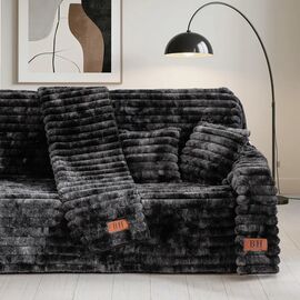 Beauty Home Μαξιλαροθήκη διακοσμητική Fur Tie Dye Art 8681 42x42 Ανθρακί       |  Μαξιλάρια διακοσμητικά στο espiti