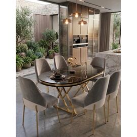 Stewehome Τραπέζι Oslo 6 ατόμων με 6 καρέκλες 37120268 |  Σετ τραπεζαρίες στο espiti
