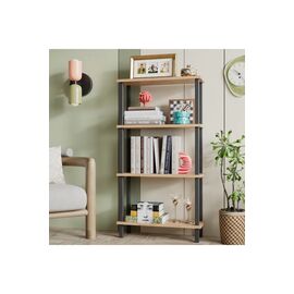 Stewehome Βιβλιοθήκη με 4 ράφια από σανίδα Καφέ 52x22x110 cm 241339 |  Βιβλιοθήκες στο espiti